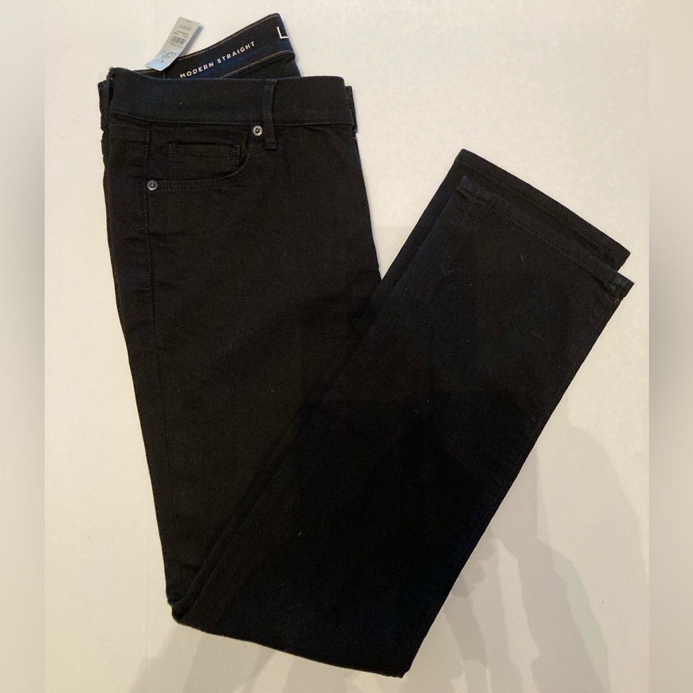LOFT Black Slim Straight Jeans